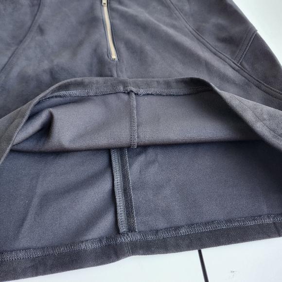 She + Sky Skirt Side Zip Faux Suede Above Knee Trendy Soft Skirt Black Sz S - Picture 10 of 11